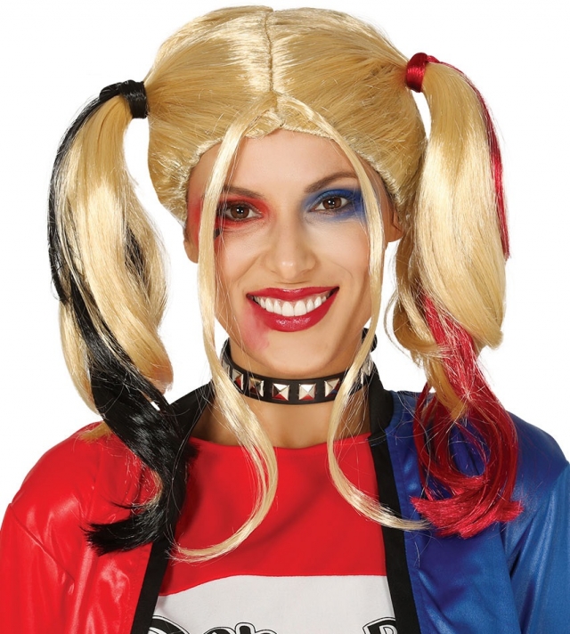 Fantasia Cosplay Harley Quinn Arlequina Completa Com Peruca