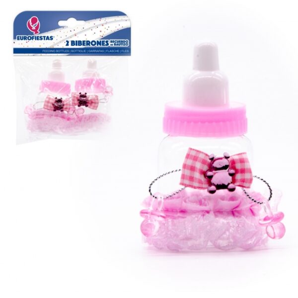 PACK C/2 BIBERON ROSA BABY SHOWER