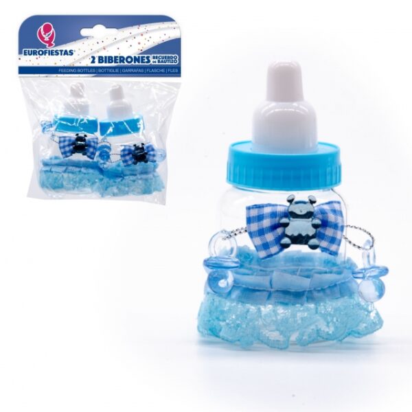 PACK C/2 BIBERON AZUL BABY SHOWER