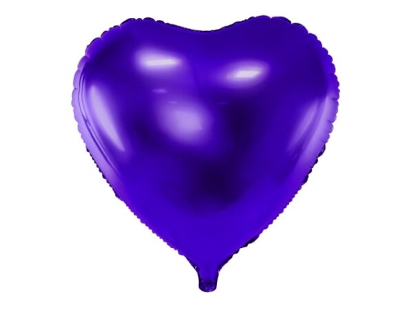 BALÃO METÁLICO CORAÇÃO ROXO 45CM