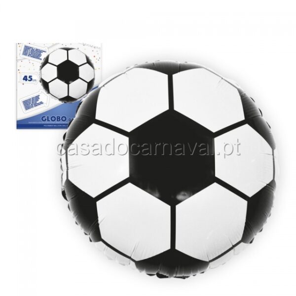 BALÃO METÁLICO BOLA DE FUTEBOL 45CM