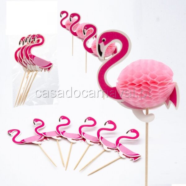 FLAMINGOS DECORATIVOS PARA COCKTAIL 12 UNI