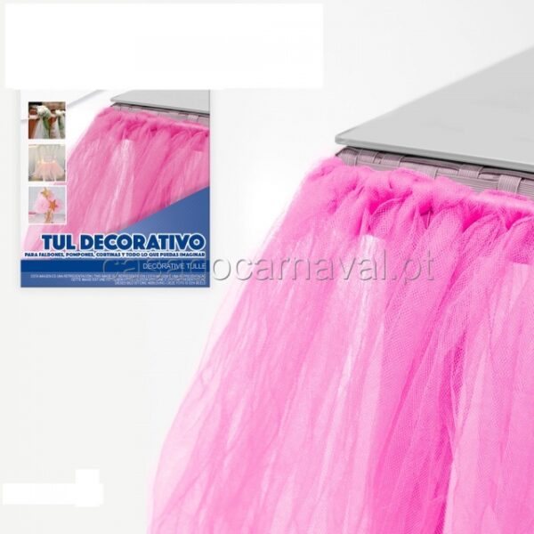 ROLO DE TUTU DECORATIVO ROSA 45MT