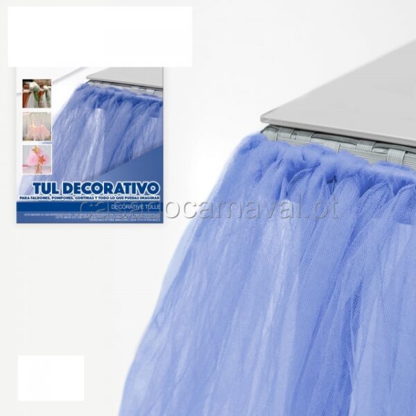 ROLO DE TUTU DECORATIVO AZUL 45MT