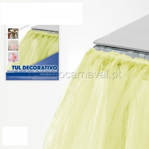 ROLO DE TUTU DECORATIVO AMARELO 45MT