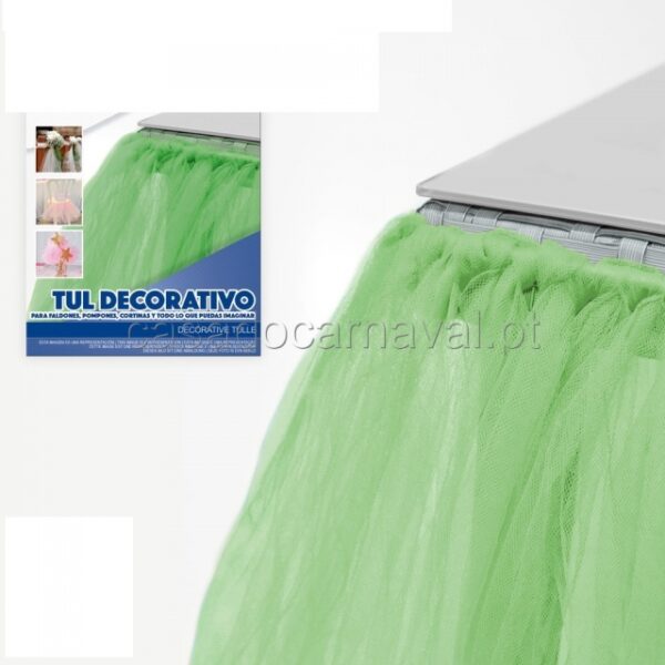 ROLO DE TUTU DECORATIVO VERDE 45MT