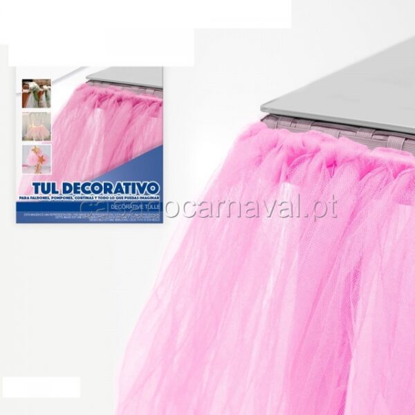 ROLO DE TUTU DECORATIVO ROSA CLARO 45MT