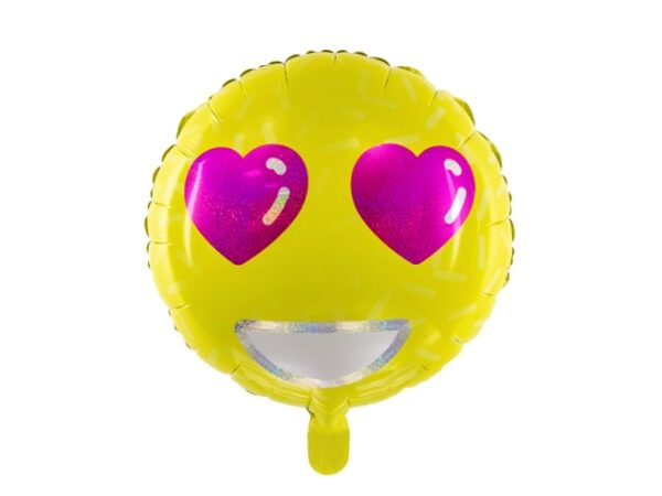 BALÃO EMOJI METÁLICO LOVE 45CM