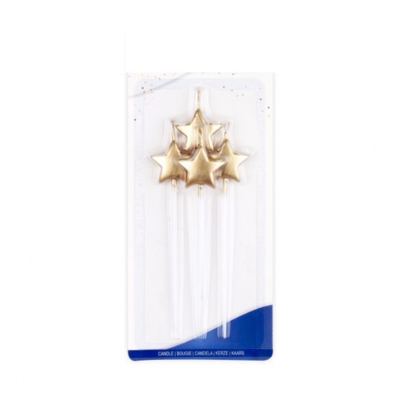 PACK C/4 VELAS ESTRELAS DOURADAS