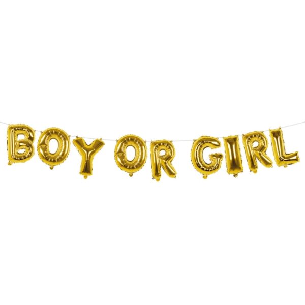 BALÕES METALICOS BOY OU GIRL 4MT