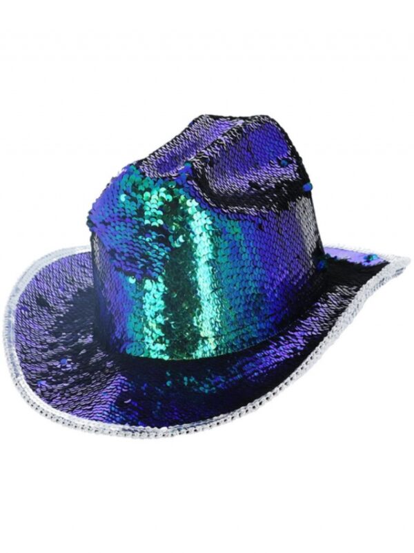 CHAPEU LANTEJOULAS IRIDESCENTE