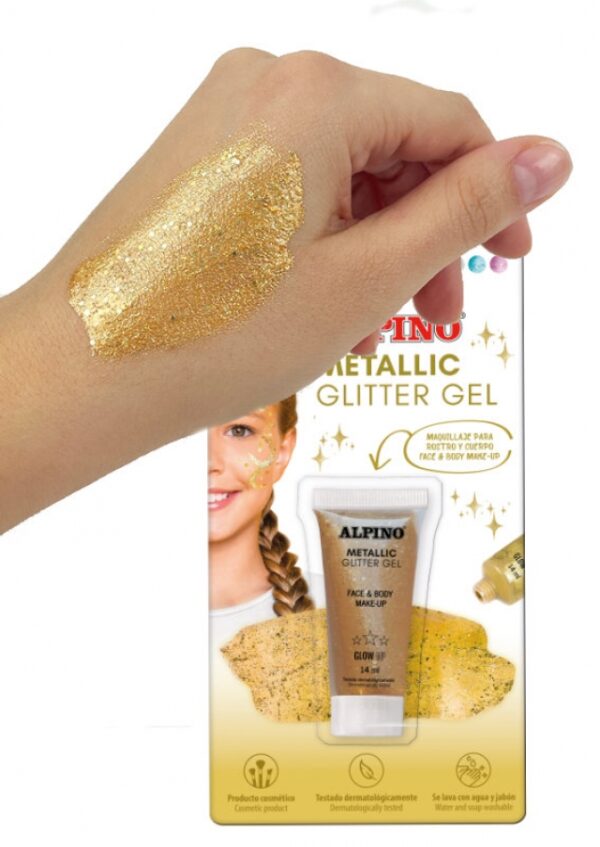 GEL GLITTER METALIZADO CORPORAL DOURADO