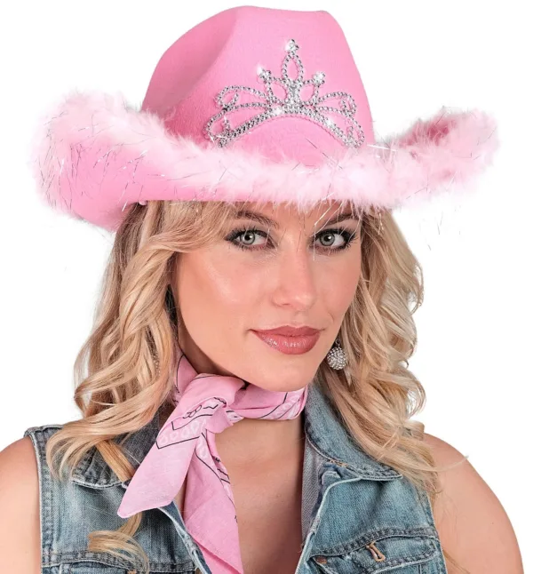 CHAPEU COWGIRL ROSA