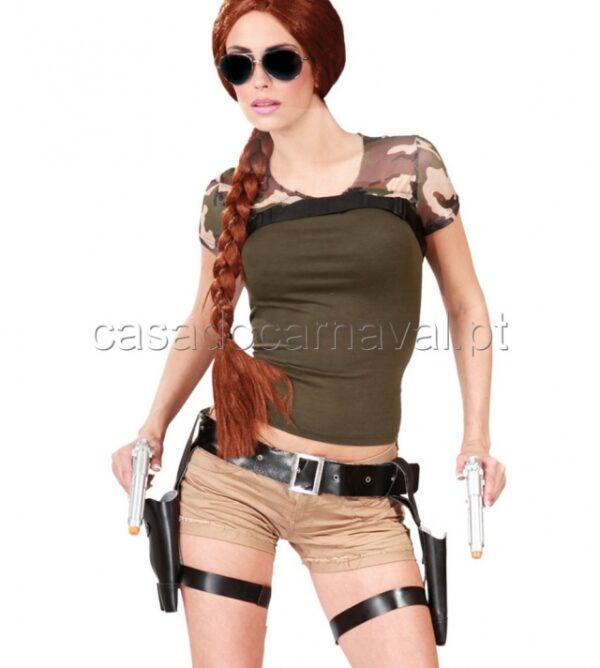 LARA CROFT KIT CINTO COM 2 PISTOLAS