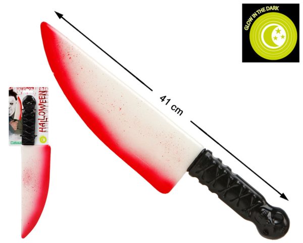 FACA COM SANGUE GLOW 40CM