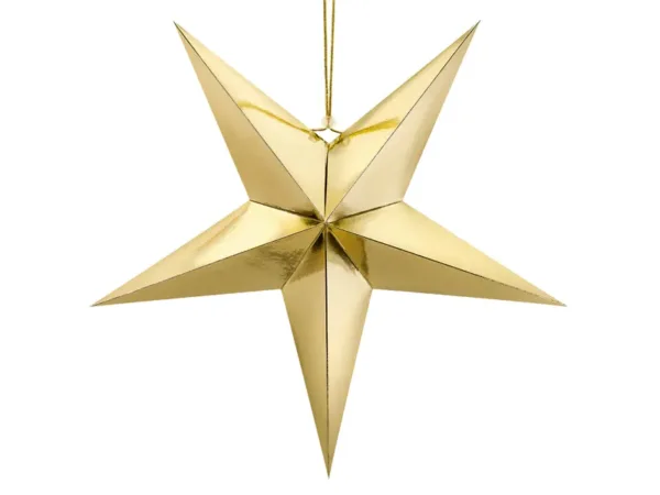 ESTRELA DECORATIVA DOURADA 70CM