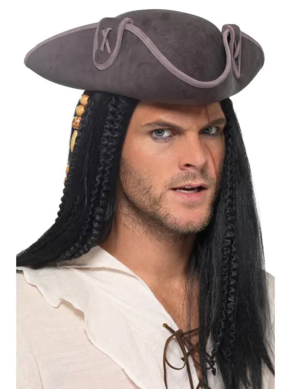 CHAPEU TRICÓRNIO PIRATA